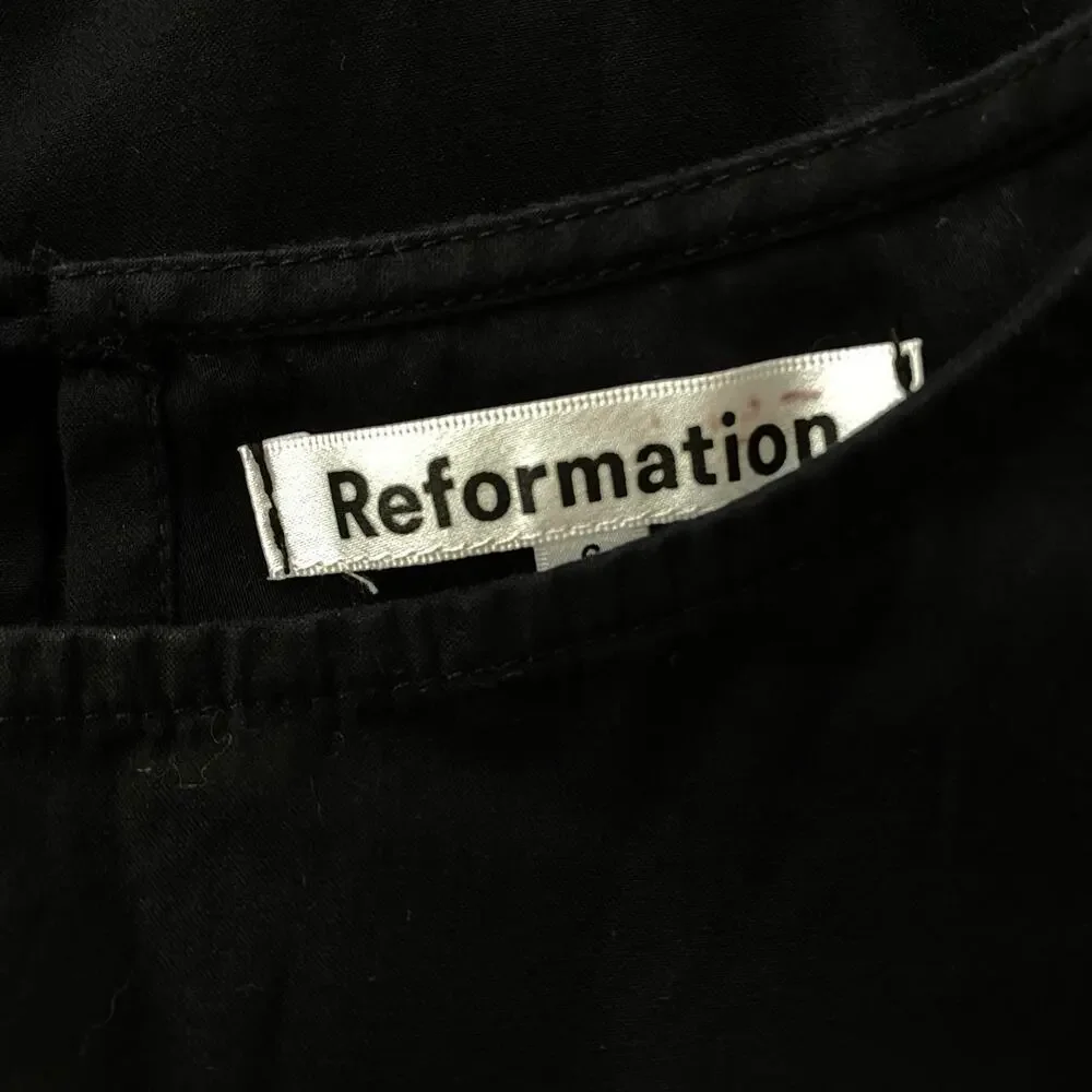 Reformation Black Cropped Tank Top Women's 6 - Picture 6 of 6